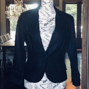 Black linen blazer